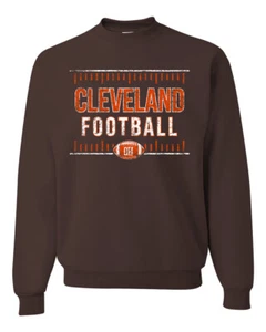 Cleveland CLE Hometown City Football Fan Pride Sports Unisex Crewneck Sweatshirt - Picture 1 of 3