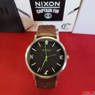 Movimiento Nixon "The Porter Leather" (Capitán Aleta) 50M 3 Manos Japón con Caja [18B] Foto 1 de 4