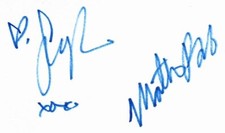 "Legends" Sarah Jessica Parker Matthew Broderick Signed 3X5 Card Mueller COA