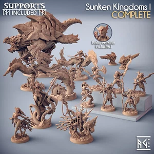 Artisan Guild Miniature D&D/wargames Sunken Kingdoms in resina 3d print - Imagen 1 de 26