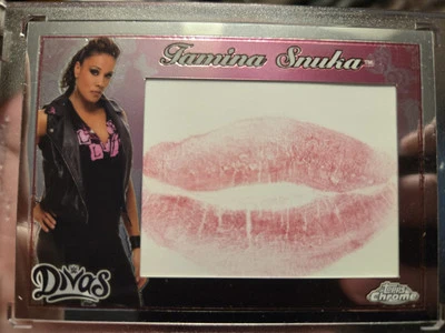 Tamina Snuka Kiss Card Topps Chrome WWE 2015 RARE - Image 1 of 3