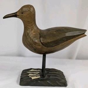 Vintage Shorebird Wood Sculpture Bird Decoy Folk Art *Lake Superior Trading Post - Picture 1 of 14