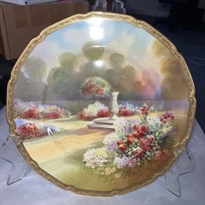 Antique 10 1/4” Royal Doulton Hp English Garden Cabinet Plate Signed J Price #1 - Picture 1 of 6