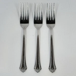 Lot Of 3 Oneida Northland Stainless Dinner Forks Korea Flatware Floral Flower - Picture 1 of 13