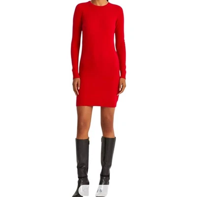Vestido Suéter Rojo Pequeño Lauren Para Mujer Lana Mezcla Cachemira Foto 1 de 4