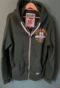 Unisex Superdry Dark Green full zipped hoodie ExL - Picture 1 of 5