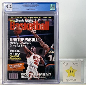 Street & Smith’s Pro Basketball Magazine 1996 Michael Jordan Bulls Cover CGC 9.4 - Picture 1 of 4