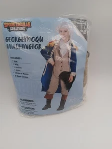 Spooktacular Creations George Washington Colonial Boys LG. Kostüm Set mit Perücke - Bild 1 von 3