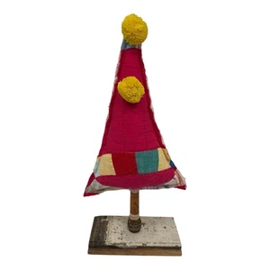 NEU Handarbeit wiederverwendet Weihnachtsbaum ~ Vintage Quilt ~ Spindelstamm ~ Perlbrett - Bild 1 von 9