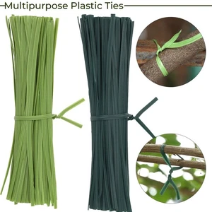 200 piezas Corbata Flexible Jardín Twist Verde Plástico Recubierto Alambre para Plantas - Imagen 1 de 14
