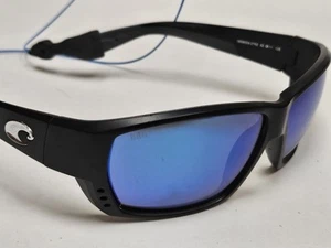 Costa Del Mar Tuna Alley Black 580 Polarized Fishing Sunglasses Strap - Picture 1 of 7