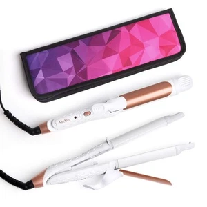 Travel Curling Iron, Hair Straightener and Curler in One, Flat Iron Curling I... - Picture 1 of 9