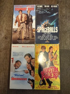 4 Title Comedy VHS Lot Spaceballs Tommy Boy Austin Powers Houseguest - Picture 1 of 8