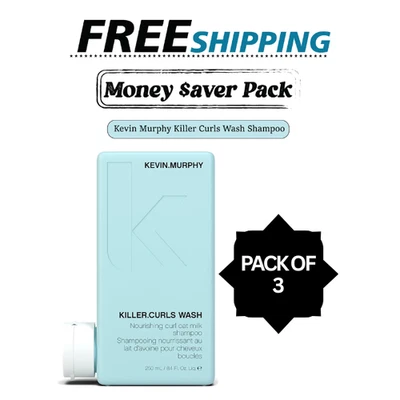 Kevin Murphy Killer Curls Champú Lavado Paquete de 3 - Cuidado Anti-Frizz Curl 250 ml Foto 1 de 4