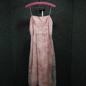 1960's Pink Floral Rayon Dress by Rizkallah - Picture 1 of 9