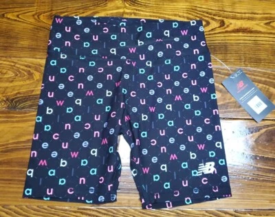Girls New Balance Biker Shorts medium 10-12 gym,play,or just for fun - Image 1 of 4