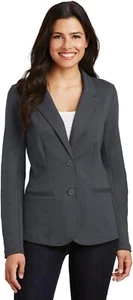 Blazer envolvente cuello en V informal de negocios para mujer acorazado gris - grande - Imagen 1 de 5