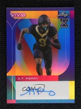 2023 Leaf Vivid Navy Blue Prismatic /7 AT Perry #BA-ATP Rookie Auto RC