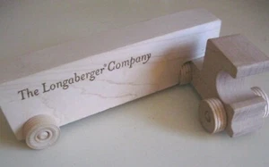 Longaberger BASKET POTTERY Semi Truck Trailer WOODEN COLLECTIBLE Childs TOY VGUC - Picture 1 of 9
