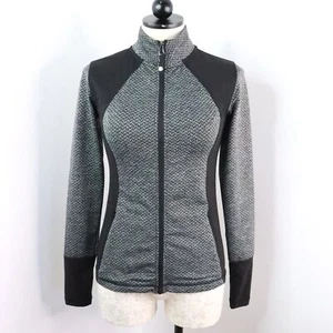 Betsey Johnson Performance leichte Sweatshirtjacke Damen XS grau Full Zip - Bild 1 von 12
