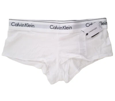 Calvin Klein Modern Cotton Boyshort White Size SMALL Style #F3788 NEW - Image 1 of 4