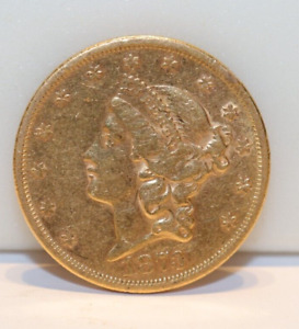 1873 S US $20 Liberty Gold Piece XF+