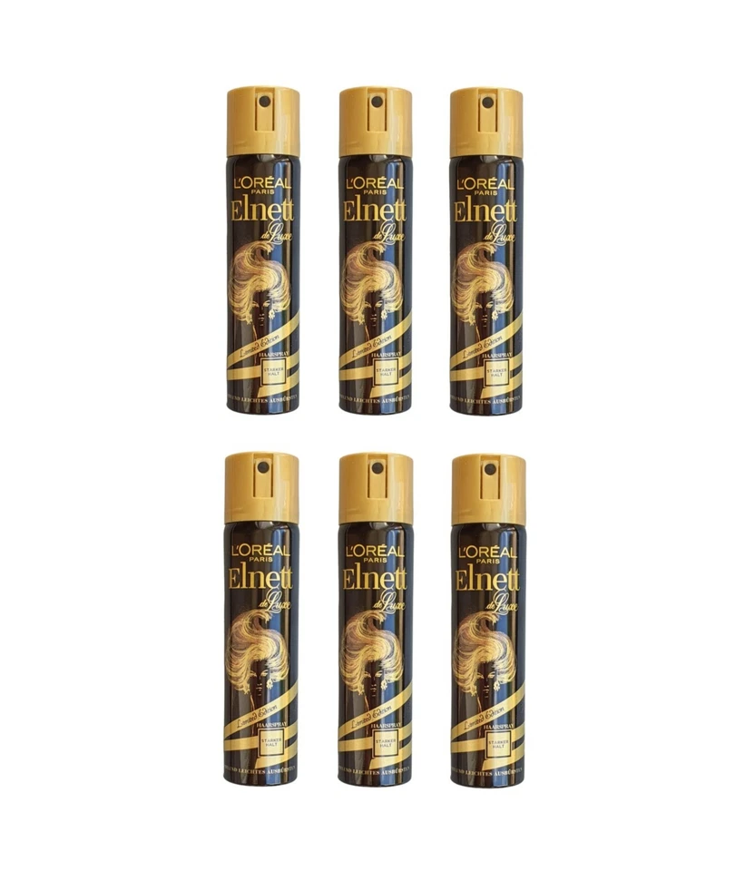 Loreal Paris/Elnett "Deluxe" Limited Edition Haarspray "Reisegröße" 6x75ml - Bild 1 von 1