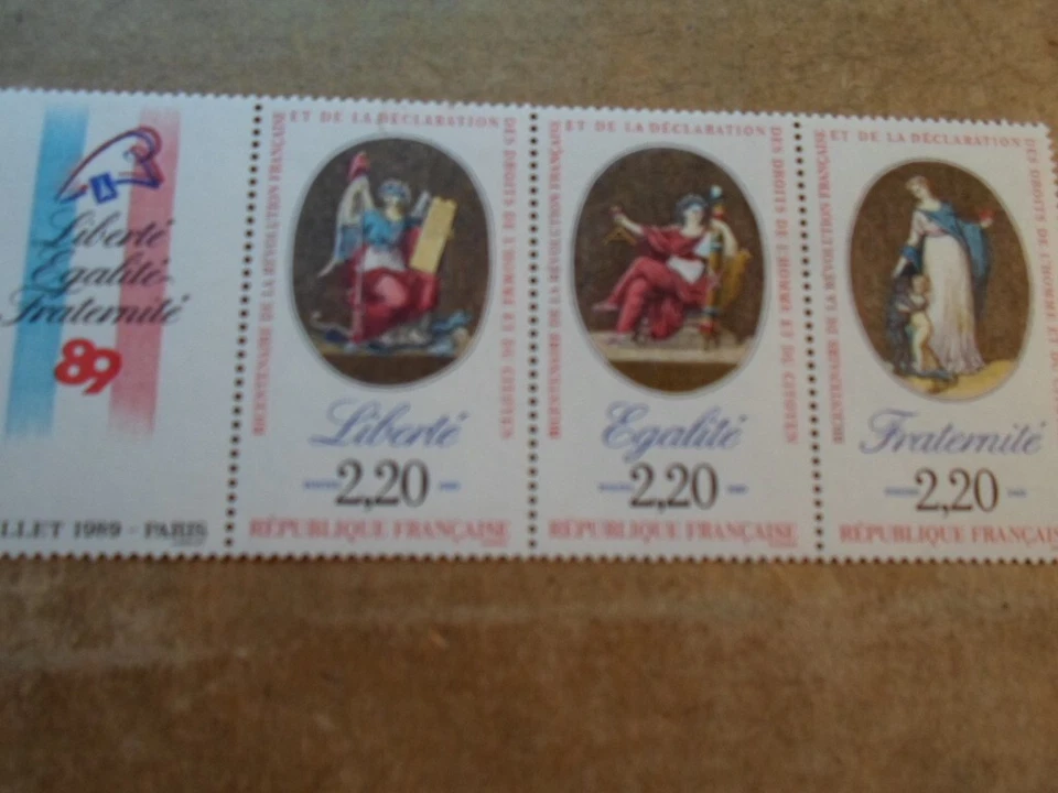 France mint never hinged French Revolution strip of stamps SC#2145a - Image 1 of 1