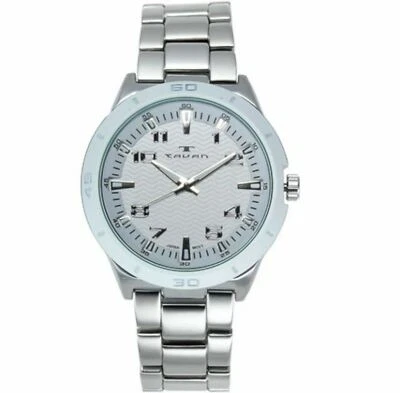 NUEVO Reloj Pulsera Tavan 9414 Para Hombre Serie Privateer Esfera Blanca Bisel Plateado 30m Foto 1 de 3