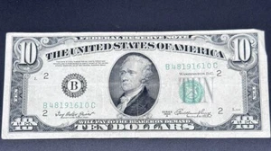 1950 $10 Ten Dollar Bill-Federal Reserve Note-Rare-1610C - Picture 1 of 2