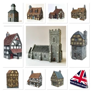 Ten Piece 10mm Wargame Buildings Set (UNPAINTED) - Picture 1 of 19