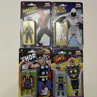 Figura de acción retro de Marvel Legends 3.75 - Spider-Man, Thor, Nova y Moon Knight Foto 1 de 4