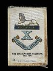Royal Lincolnshire Regiment armée britannique #43 cigarettes tabac soie BDV 1910