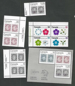 Canada - Scott's # 511a, 753 pair, 755 pair, 756 and 756a mint never hanged - Picture 1 of 1