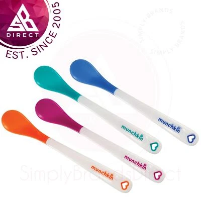 Munchkin Weiß Hot Sicherheit Löffel Pack 4 │ Bpa Frei │Spülmaschinenfest │ Zu 3 - Bild 1 von 4