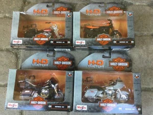 Four New 1/18 Maisto Harley-Davidson Motorcycles Series Diecast w/Box - Picture 1 of 1