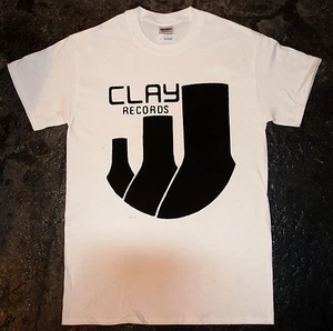 Clay Records - 'Logo' T-shirt (punk oi discharge joy discharge mob amebix kbd) - Picture 1 of 2