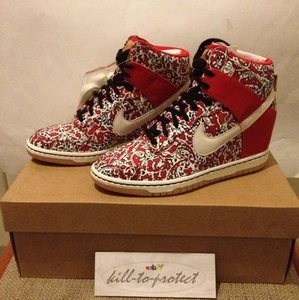 NIKE LIBERTY Of London Dunk Sky High US UK3 4 5 6 7 Wedge Heel 529040-600 Flower - Picture 1 of 9