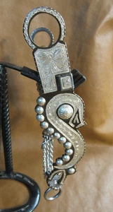 E Garcia Silver Bit Serpent Salinas Mouth Brown Finish Chain Slobber Bar - Picture 1 of 3