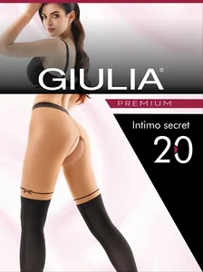 Pantimedias Giulia Intimo Secret 20 entrepierna abierta transparente con lazo sin entrepierna - Imagen 1 de 17