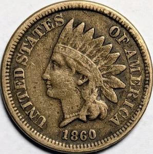 1860 indian head cent penny 1c - free shipping - Picture 1 of 2