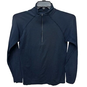 Lululemon Uomo Taglia Small Metal Vent Tech 2.0 Leggero 1/2 Zip Blu Navy - Foto 1 di 9