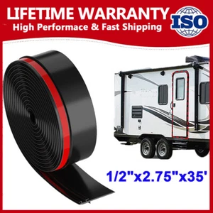 1/2"x2.75"x35' RV Trailer Slide Out Wiper Seal Camper Travel Rubber Weather Seal - Picture 1 of 12