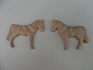 1 par de nuevos adornos de caballo de madera de abedul ~ onlays ~ horno. HDWE~carpintería~#71 - Imagen 1 de 7