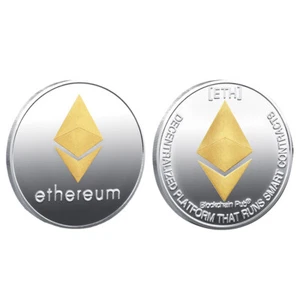 Gift Commemorative Coin Metal Novelty Ethereum Coin Crypto Collection ETH Coin - Picture 1 of 7