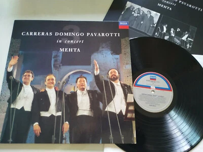 The Three Tenors Carreras DOMINGO Pavarotti Mehta LP Vinyl 12" VG/VG 4T - Image 1 of 4