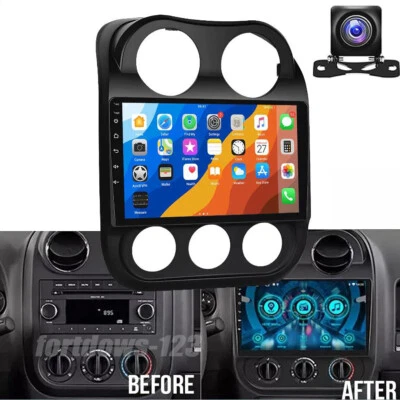 For Jeep Compass Patriot 2010-2016 Car GPS Radio GPS Cam Stereo Player Android12 Foto 1 de 4