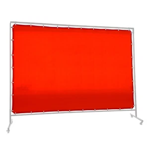 Red Welding Screen / Curtain - 1.8m x 4.1m - Industrial Quality - Hampdon - - Picture 1 of 6
