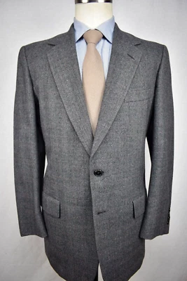 1970's Walter Morton Gray Glen Plaid Wool Two Button Two Piece Suit Size: 40R - Image 1 of 4