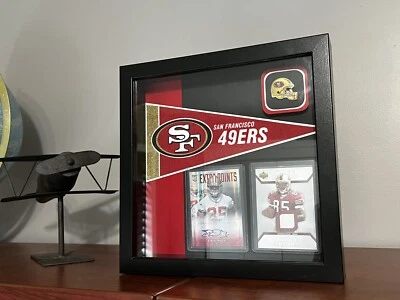 SAN FRANCISCO 49ERS NFL 1/1 Sports Memorabilia Shadow Box Ideal Gifts  Man Cave - Image 1 of 4